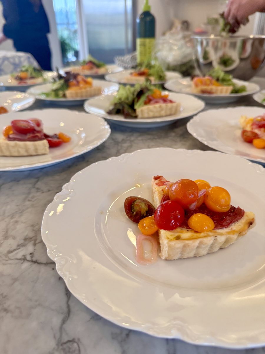 Heirloom tomato tart — plated service